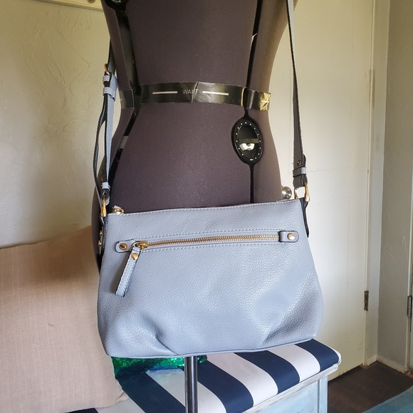 Light Blue Merona Cross Bag - Picture 2 of 5